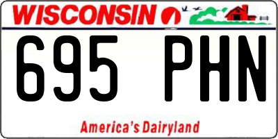 WI license plate 695PHN