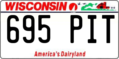 WI license plate 695PIT