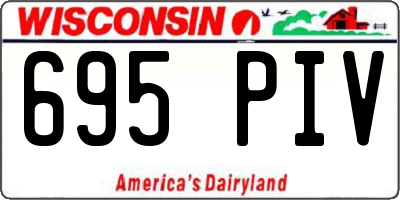 WI license plate 695PIV
