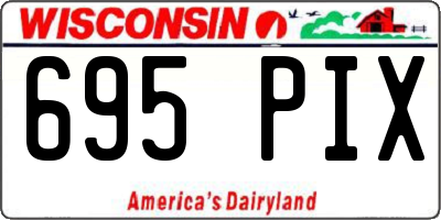 WI license plate 695PIX
