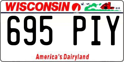 WI license plate 695PIY