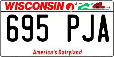 WI license plate 695PJA
