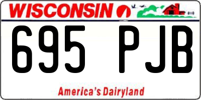 WI license plate 695PJB