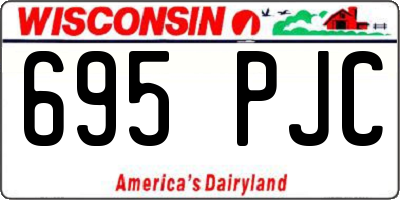 WI license plate 695PJC