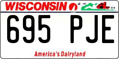 WI license plate 695PJE