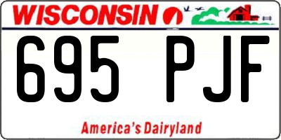 WI license plate 695PJF