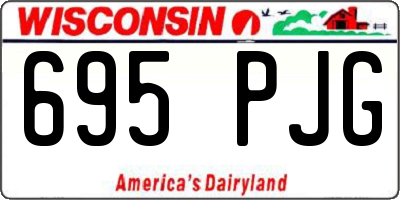 WI license plate 695PJG