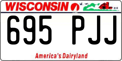 WI license plate 695PJJ