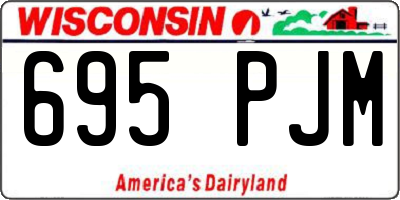 WI license plate 695PJM