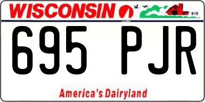 WI license plate 695PJR
