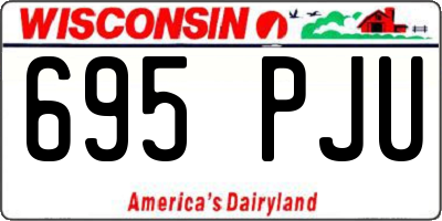 WI license plate 695PJU
