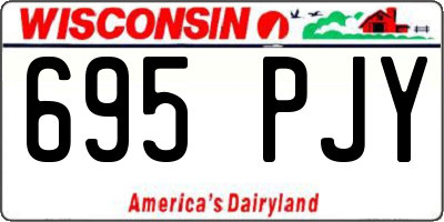 WI license plate 695PJY