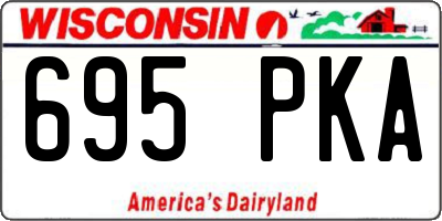 WI license plate 695PKA