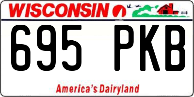 WI license plate 695PKB