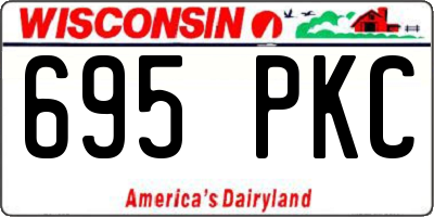 WI license plate 695PKC