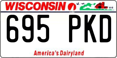 WI license plate 695PKD