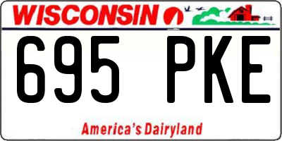 WI license plate 695PKE