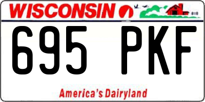 WI license plate 695PKF