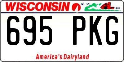 WI license plate 695PKG