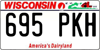 WI license plate 695PKH