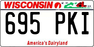 WI license plate 695PKI