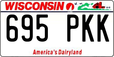 WI license plate 695PKK