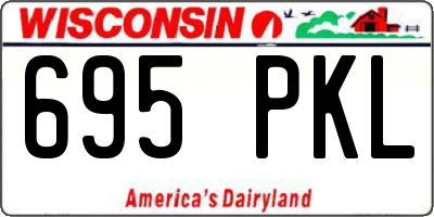 WI license plate 695PKL