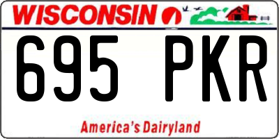 WI license plate 695PKR
