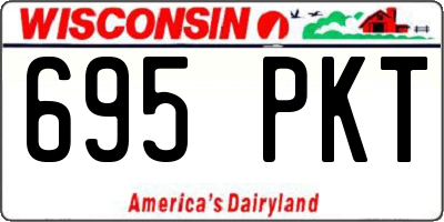 WI license plate 695PKT