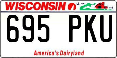 WI license plate 695PKU