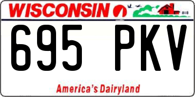 WI license plate 695PKV