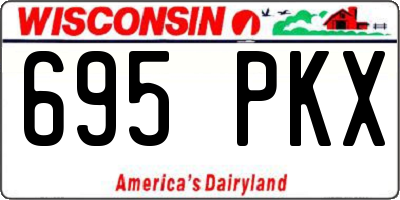 WI license plate 695PKX