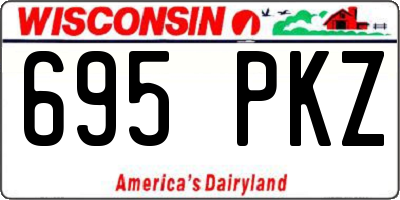 WI license plate 695PKZ