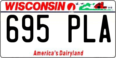 WI license plate 695PLA