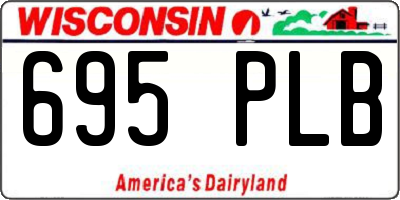 WI license plate 695PLB