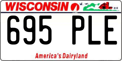 WI license plate 695PLE