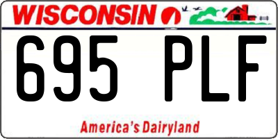 WI license plate 695PLF