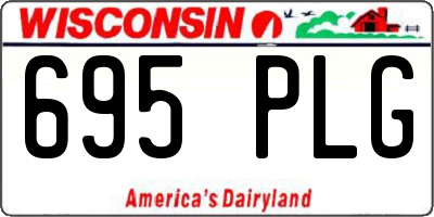 WI license plate 695PLG