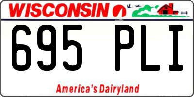 WI license plate 695PLI