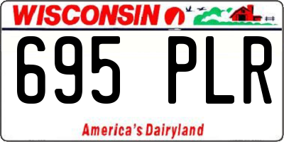 WI license plate 695PLR