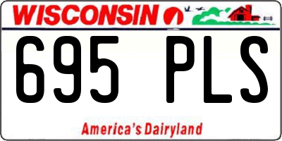 WI license plate 695PLS