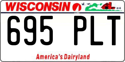 WI license plate 695PLT