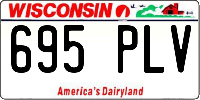 WI license plate 695PLV