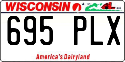 WI license plate 695PLX