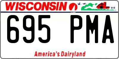WI license plate 695PMA