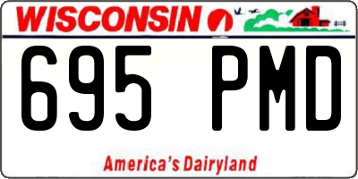 WI license plate 695PMD