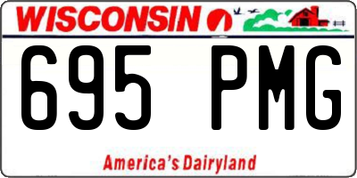 WI license plate 695PMG