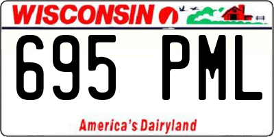 WI license plate 695PML