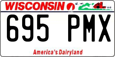 WI license plate 695PMX