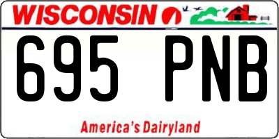 WI license plate 695PNB